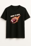 Born to Win Baskılı Siyah Erkek Tişört